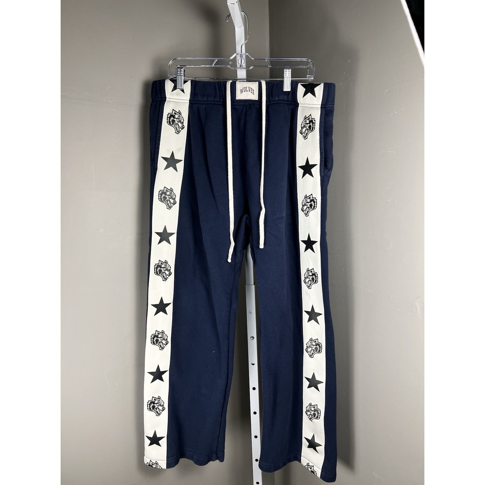 Darc Sport Navy Track Pants Wolves Men's XL Roadster 260/1000 Stars Sweatpants